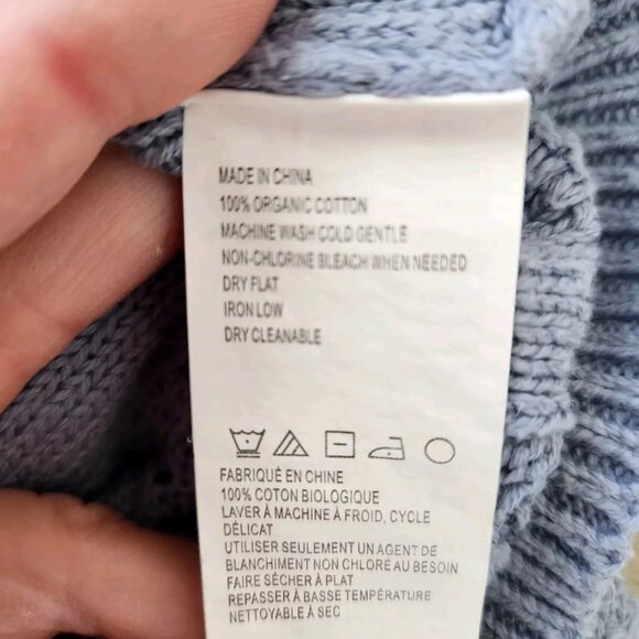 Prana Blue Crew Neck Sweater - Picture 3 of 3